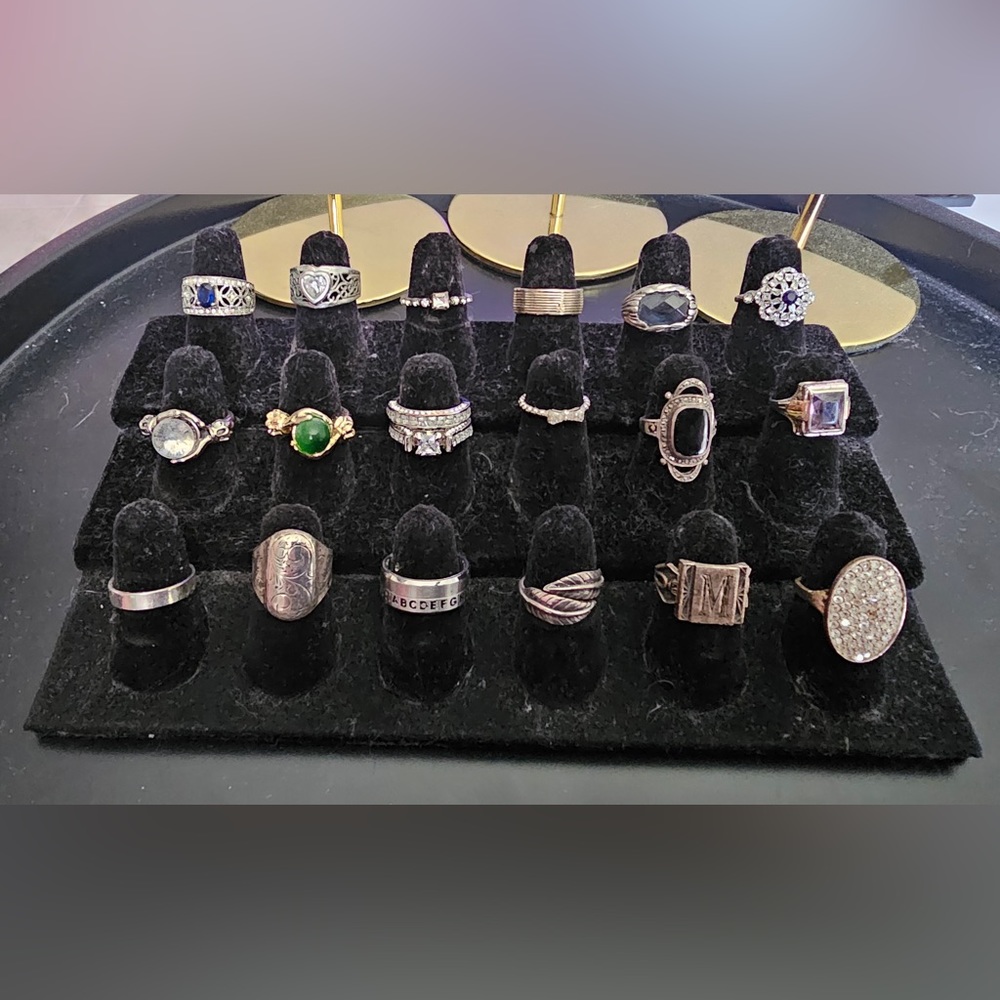Gold, Sterling Silver, and Brass Rings